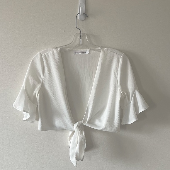Hello Molly Tops - Tie-Front Crop Top